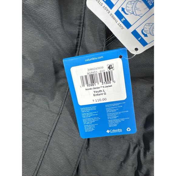 Columbia Girls' Nordic Strider II Jacket Black Large New With Tags - Picture 4 of 4